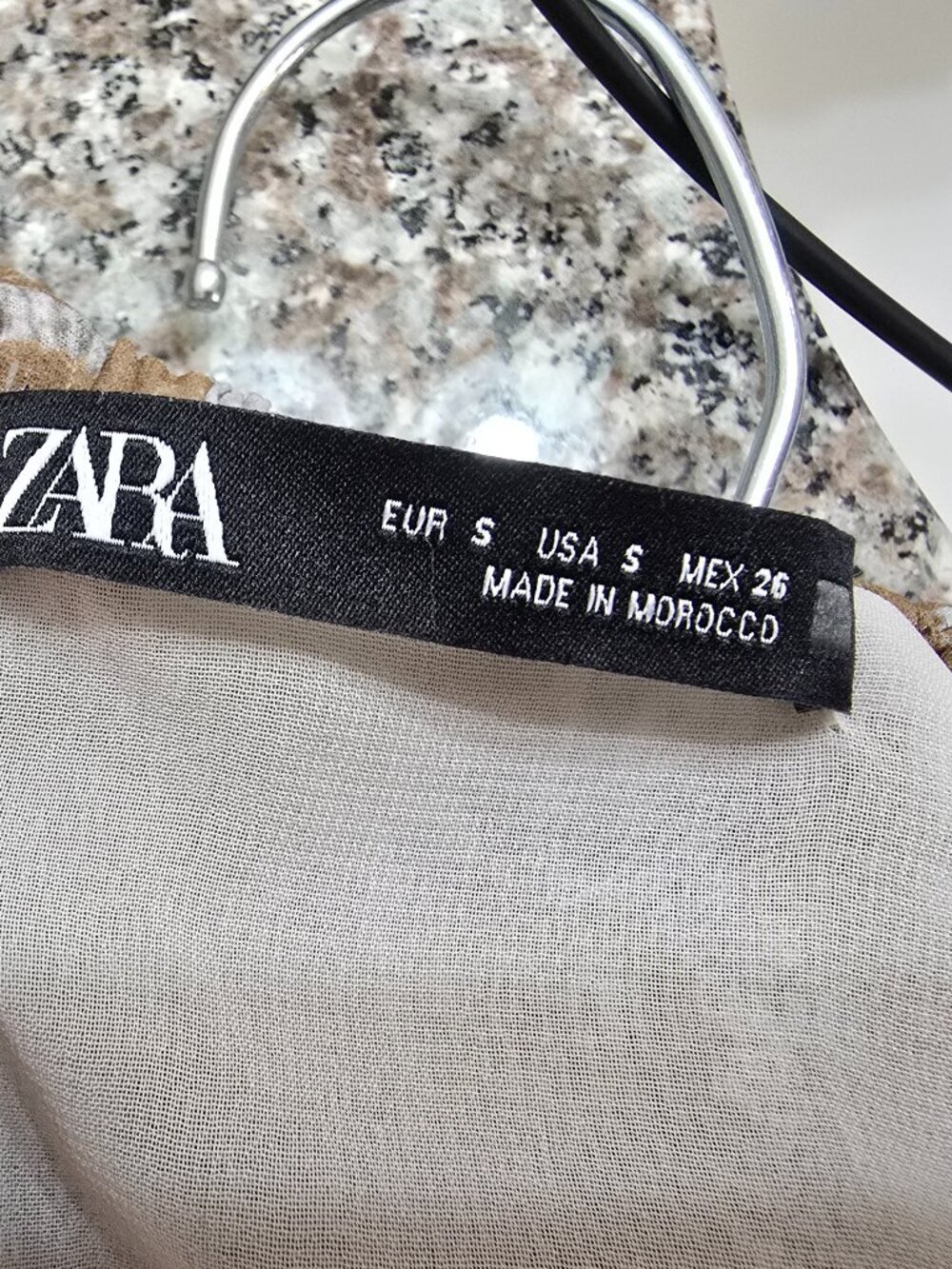 Zara Zebra Print Cut-Out Printed Maxi Dress - White and Camel - Picture 10 of 10